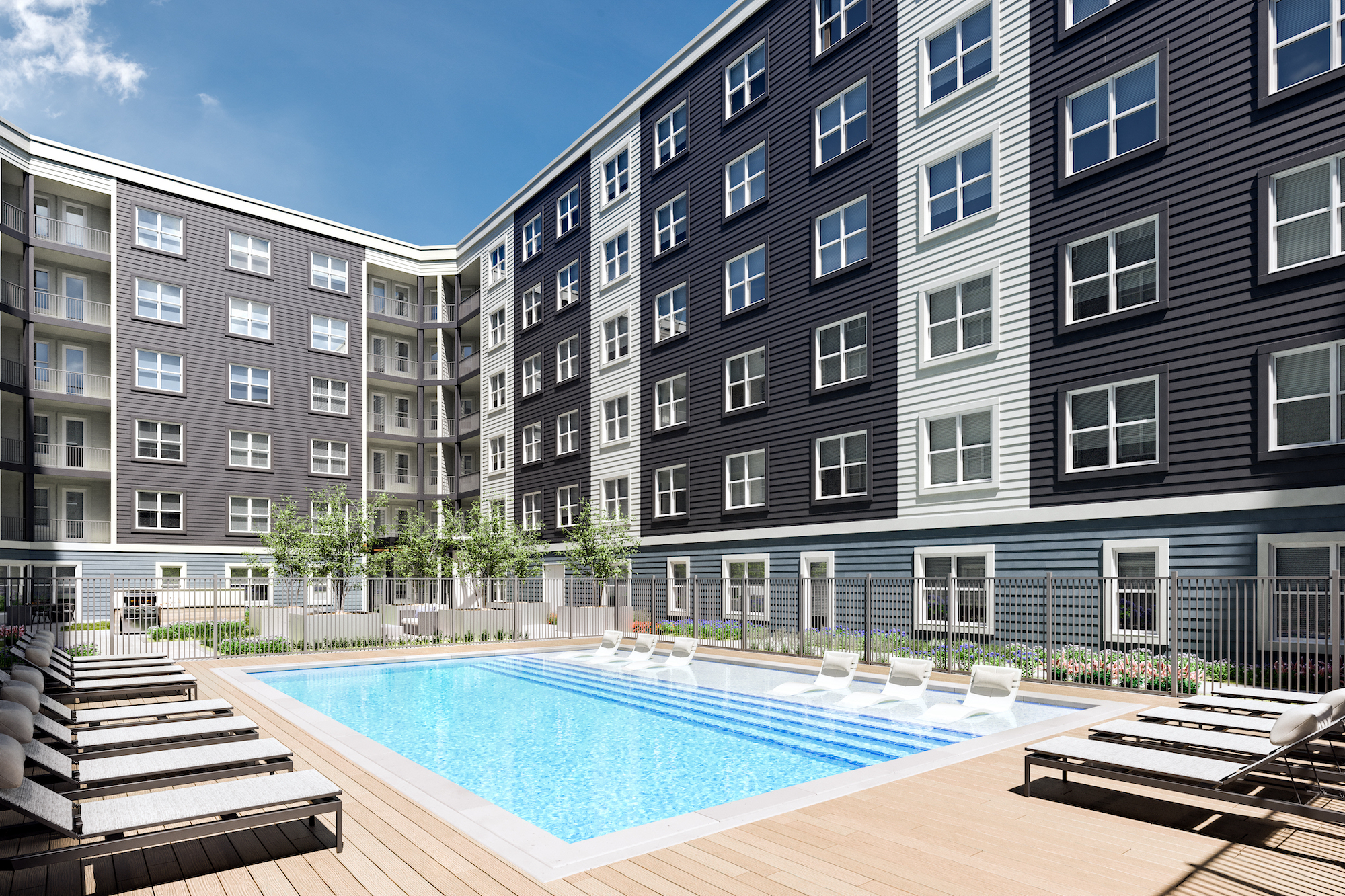 Resort-Style Pool at Our Luxury Apartments in Somerville, MA